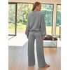 image:imageAUTOMET Womens Mock Neck 2 Piece Lounge Sweat Sets Matching Fall FashionDarkgrey