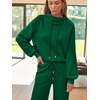 image:imageAUTOMET Womens Mock Neck 2 Piece Lounge Sweat Sets Matching Fall FashionForest Green