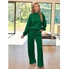 image:imageAUTOMET Womens Mock Neck 2 Piece Lounge Sweat Sets Matching Fall FashionForest Green