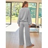 image:imageAUTOMET Womens Mock Neck 2 Piece Lounge Sweat Sets Matching Fall FashionGrey