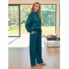 image:imageAUTOMET Womens Mock Neck 2 Piece Lounge Sweat Sets Matching Fall FashionLake Green