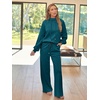 image:imageAUTOMET Womens Mock Neck 2 Piece Lounge Sweat Sets Matching Fall FashionLake Green