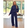 image:imageAUTOMET Womens Mock Neck 2 Piece Lounge Sweat Sets Matching Fall FashionNavyblue