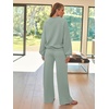 image:imageAUTOMET Womens Mock Neck 2 Piece Lounge Sweat Sets Matching Fall FashionSagegreen
