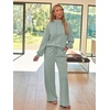 image:imageAUTOMET Womens Mock Neck 2 Piece Lounge Sweat Sets Matching Fall FashionSagegreen