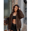 image:imageAUTOMET Womens Oversized Faux Leather Jacket for Fall and WinterBrown