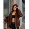 image:imageAUTOMET Womens Oversized Faux Leather Jacket for Fall and WinterCaramel
