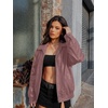 image:imageAUTOMET Womens Oversized Faux Leather Jacket for Fall and WinterDarkpink