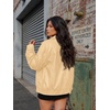 image:imageAUTOMET Womens Oversized Faux Leather Jacket for Fall and WinterKhaki