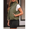 image:imageAUTOMET Womens Puffer Vest Cropped Lightweight Fall Winter OuterwearArmy Green
