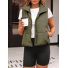 image:imageAUTOMET Womens Puffer Vest Cropped Lightweight Fall Winter OuterwearArmy Green
