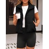 image:imageAUTOMET Womens Puffer Vest Cropped Lightweight Fall Winter OuterwearBlack