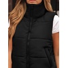 image:imageAUTOMET Womens Puffer Vest Cropped Lightweight Fall Winter OuterwearBlack