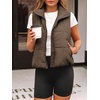 image:imageAUTOMET Womens Puffer Vest Cropped Lightweight Fall Winter OuterwearBrown