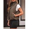 image:imageAUTOMET Womens Puffer Vest Cropped Lightweight Fall Winter OuterwearBrown