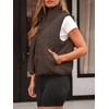 image:imageAUTOMET Womens Puffer Vest Cropped Lightweight Fall Winter OuterwearCoffee