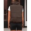 image:imageAUTOMET Womens Puffer Vest Cropped Lightweight Fall Winter OuterwearCoffee