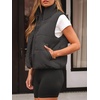 image:imageAUTOMET Womens Puffer Vest Cropped Lightweight Fall Winter OuterwearDarkgrey