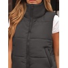 image:imageAUTOMET Womens Puffer Vest Cropped Lightweight Fall Winter OuterwearDarkgrey