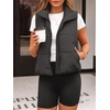 image:imageAUTOMET Womens Puffer Vest Cropped Lightweight Fall Winter OuterwearDarkgrey
