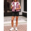 image:imageAUTOMET Womens Puffer Vest Cropped Lightweight Fall Winter OuterwearDarkpink