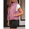 image:imageAUTOMET Womens Puffer Vest Cropped Lightweight Fall Winter OuterwearDarkpink