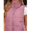 image:imageAUTOMET Womens Puffer Vest Cropped Lightweight Fall Winter OuterwearDarkpink