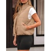 image:imageAUTOMET Womens Puffer Vest Cropped Lightweight Fall Winter OuterwearKhaki
