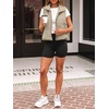 image:imageAUTOMET Womens Puffer Vest Cropped Lightweight Fall Winter OuterwearLight Khaki