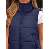 image:imageAUTOMET Womens Puffer Vest Cropped Lightweight Fall Winter OuterwearNavy