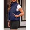 image:imageAUTOMET Womens Puffer Vest Cropped Lightweight Fall Winter OuterwearNavy