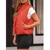 image:imageAUTOMET Womens Puffer Vest Cropped Lightweight Fall Winter OuterwearOrange