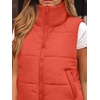 image:imageAUTOMET Womens Puffer Vest Cropped Lightweight Fall Winter OuterwearOrange