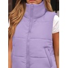 image:imageAUTOMET Womens Puffer Vest Cropped Lightweight Fall Winter OuterwearPurple