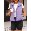 image:imageAUTOMET Womens Puffer Vest Cropped Lightweight Fall Winter OuterwearPurple