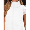 image:imageAUTOMET Womens Puffer Vest Cropped Lightweight Fall Winter OuterwearWhite
