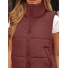 image:imageAUTOMET Womens Puffer Vest Cropped Lightweight Fall Winter OuterwearWine Red