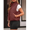 image:imageAUTOMET Womens Puffer Vest Cropped Lightweight Fall Winter OuterwearWine Red