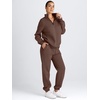 image:imageAUTOMET Womens Sweatsuits 2 Piece Outfits Lounge SetsChocolatebrown