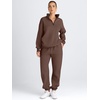 image:imageAUTOMET Womens Sweatsuits 2 Piece Outfits Lounge SetsChocolatebrown
