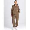 image:imageAUTOMET Womens Sweatsuits 2 Piece Outfits Lounge SetsCoffee