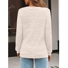 image:imageAUTOMET Womens V Neck Long Sleeve Shirts Fall Tops 2026 Lightweight SweaterApricot