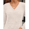 image:imageAUTOMET Womens V Neck Long Sleeve Shirts Fall Tops 2026 Lightweight SweaterApricot