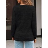 image:imageAUTOMET Womens V Neck Long Sleeve Shirts Fall Tops 2026 Lightweight SweaterBlack