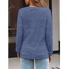 image:imageAUTOMET Womens V Neck Long Sleeve Shirts Fall Tops 2026 Lightweight SweaterBlue