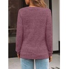 image:imageAUTOMET Womens V Neck Long Sleeve Shirts Fall Tops 2026 Lightweight SweaterBurgundy