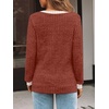 image:imageAUTOMET Womens V Neck Long Sleeve Shirts Fall Tops 2026 Lightweight SweaterCaramal Apricot