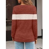 image:imageAUTOMET Womens V Neck Long Sleeve Shirts Fall Tops 2026 Lightweight SweaterCaramal Apricot Block
