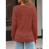 image:imageAUTOMET Womens V Neck Long Sleeve Shirts Fall Tops 2026 Lightweight SweaterCaramel