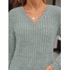 image:imageAUTOMET Womens V Neck Long Sleeve Shirts Fall Tops 2026 Lightweight SweaterGreenmint